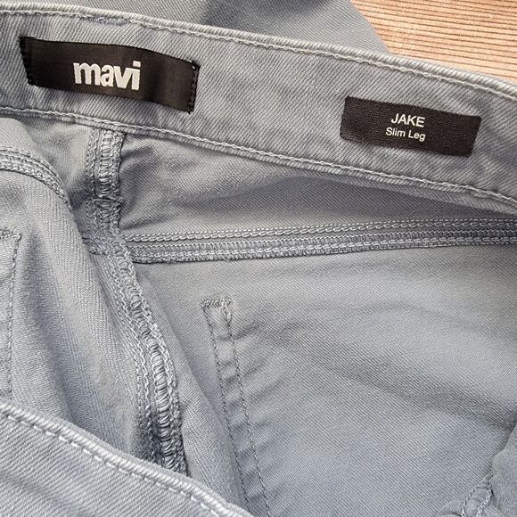 Mavi Jake Jeans Mens Size 31x31 Blue Gray Slim Leg Fit Skinny Leg Stretch - Picture 9 of 13